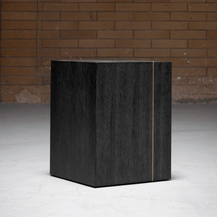 Kitel Brushed Carbon Oak End Table