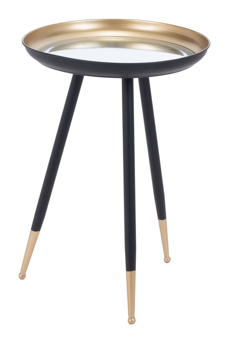 Everly Accent Table Gold & Black