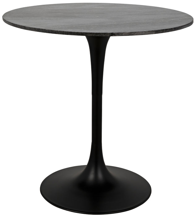 Laredo Bar Table 40", Black Steel with Black Marble Top