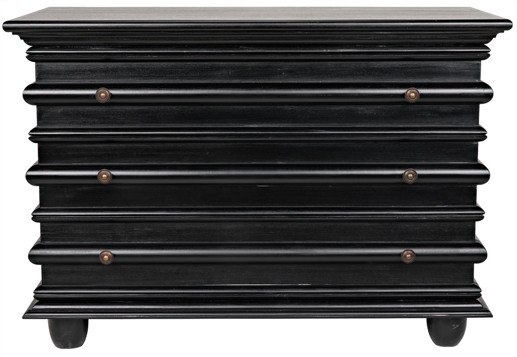Ascona Small Chest, Hand Rubbed Black