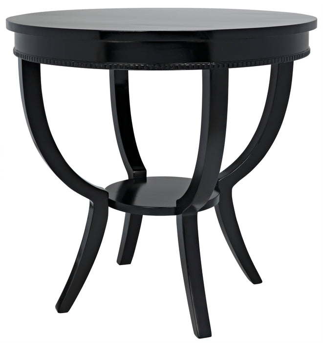 Scheffield Round End Table, Black