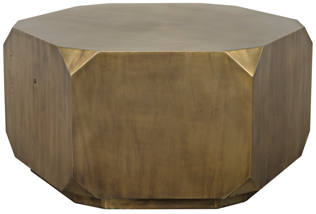 Tytus Coffee Table, Steel with Aged Brass Finish