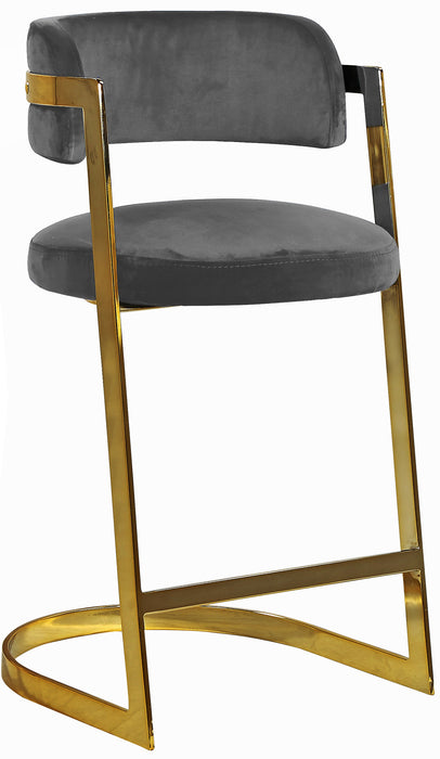 Cross Velvet Counter Stool - SET OF 2