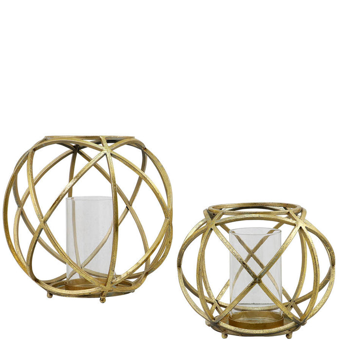 Atom Sphere Candleholder Set of 2