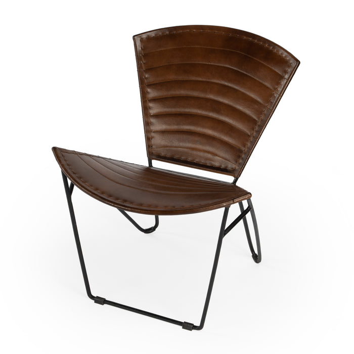 Butler Felix Iron & Leather Accent Chair