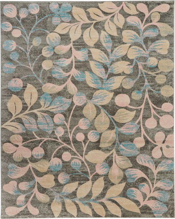 Nourison Tranquil TRA03 Beige and Grey 8'x10' Large Rug