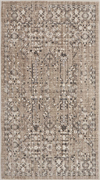 Kathy Ireland Silver Screen 2' X 4' Taupe Vintage Area Rug