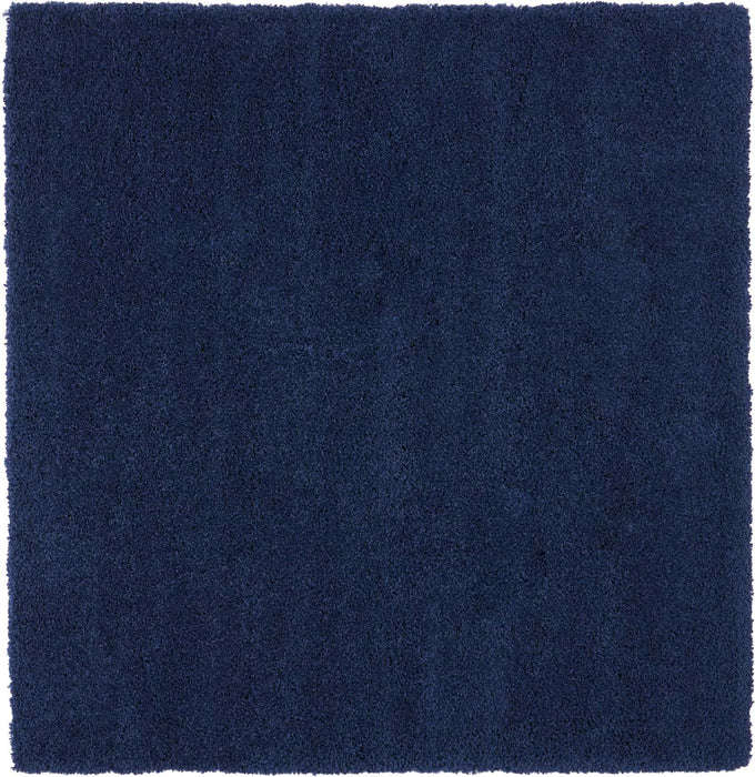 Nourison Malibu Shag MSG01 Dark Blue 7' Square Rug