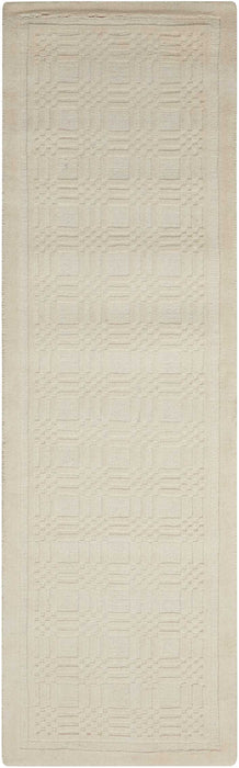 Nourison Westport WP32 White 8' Runner Hallway Rug