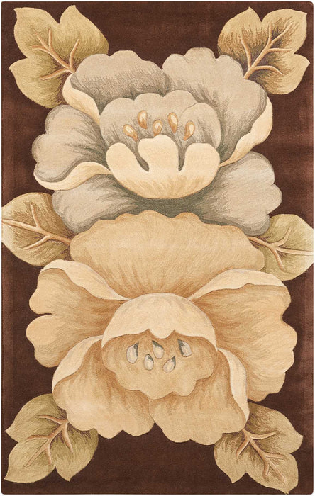 Nourison Tropics TS09 Brown 4'x6' Area Rug