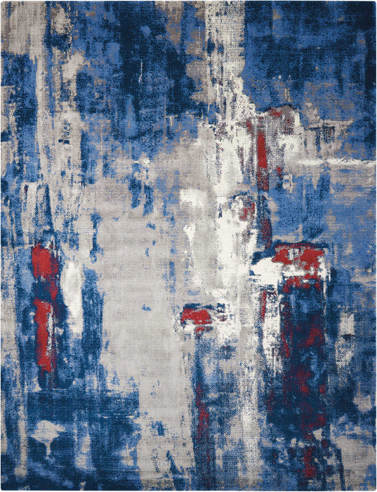 Nourison Twilight TWI20 Grey and Blue 12'x15' Oversized Rug
