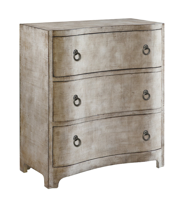 Claremont 3 Curved Drawer Brushed Linen Finish Chest