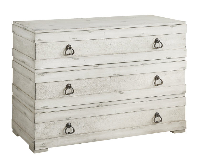 Glen Abbey 3 Drawer Textured White Chest