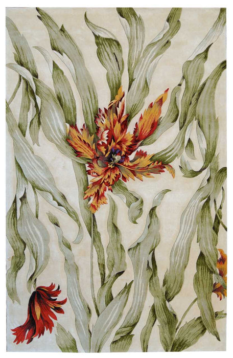 Nourison Tropics TS01 White 8'x11' Rug
