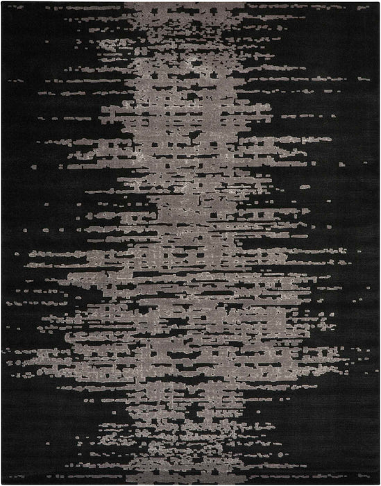 Nourison Twilight TWI11 Black and Grey 8'x10' Large Rug