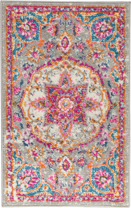 Nourison Passion Bohemian Grey Multi Colored Area Rug
