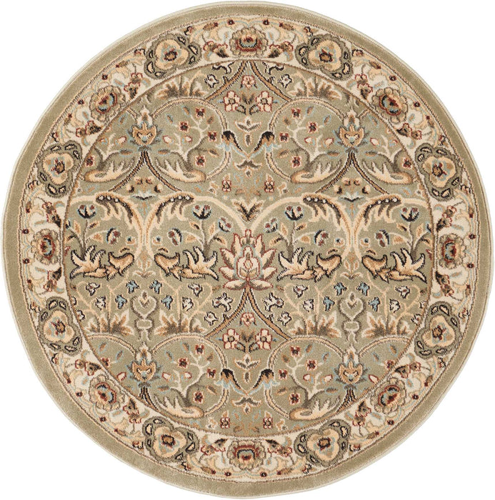 Nourison Walden WAL03 Light Green 4' Round Area Rug