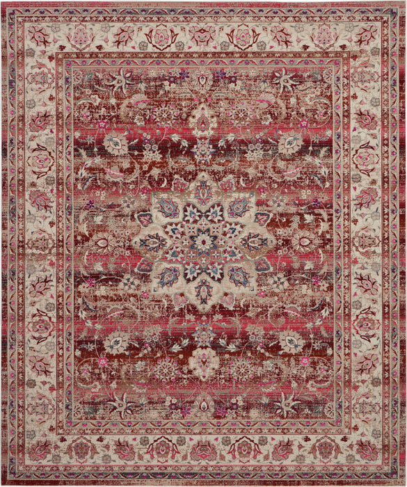 Nourison Vintage Kashan VKA01 Burgundy Multicolor 8'x10' Rug