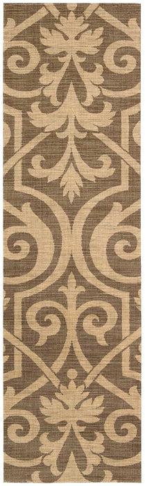 Nourison Riviera RI04 Brown 8' Runner Hallway Rug