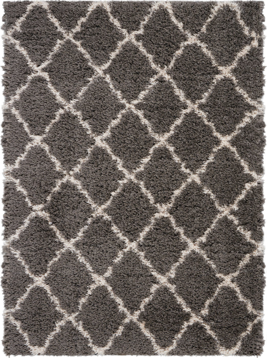 Nourison Luxe Shag LXS02 Dark Grey 8'x10' Large Rug