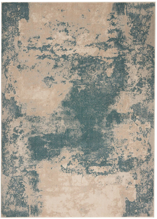 Nourison Maxell MAE13 Blue and White 4'x6' Area Rug
