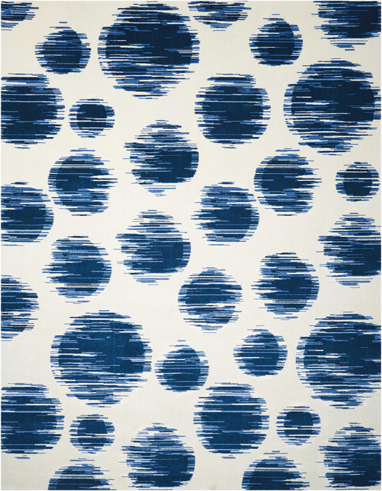 Nourison Twilight TWI23 Blue and White 10'x14' Oversized Rug