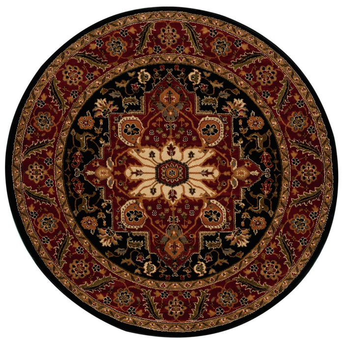 Nourison Paramount PAR05 Black 5' Round Area Rug