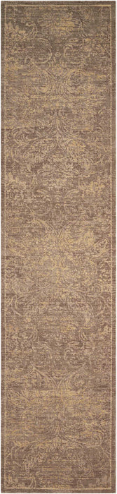 Nourison Silken Allure SLK19 Beige 10' Runner Hallway Rug