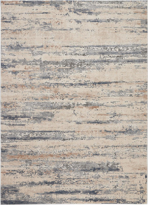 Nourison Rustic Textures RUS04 Beige and Grey 9'x13' Oversized Rug