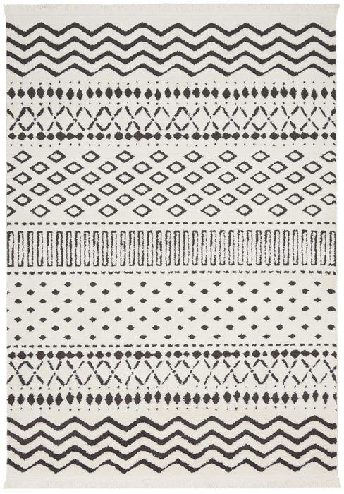 Nourison Kamala DS501 White and Blue 5'x7' Area Rug