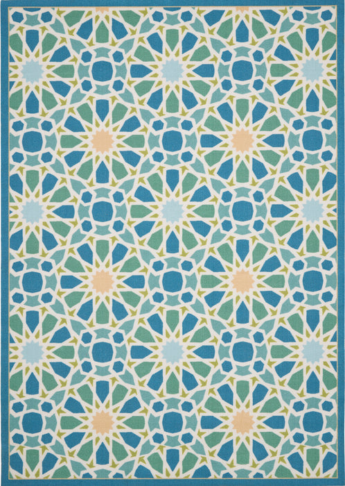 Waverly Sun N Shade SND29 Blue 4'x6' Area Rug
