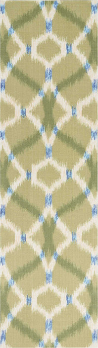 Nourison Sun N Shade SND05 Green 8' Runner Hallway Rug