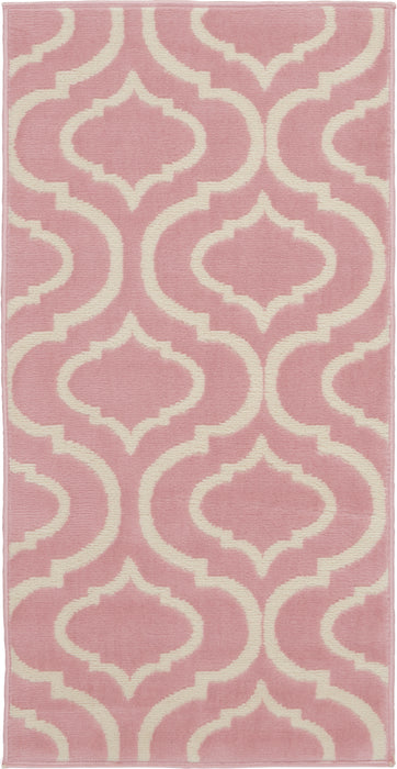 Nourison Jubilant 2' x 4' Small Pink Trellis Area Rug