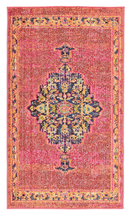 Nourison Passionate 2' X 4' Pink Multicolor Boho Area Rug