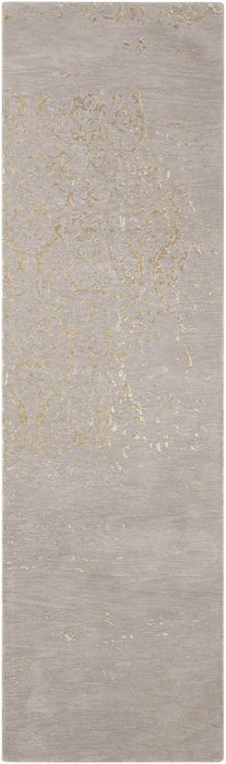 Nourison Opaline OPA08 Grey 8' Runner Hallway Rug