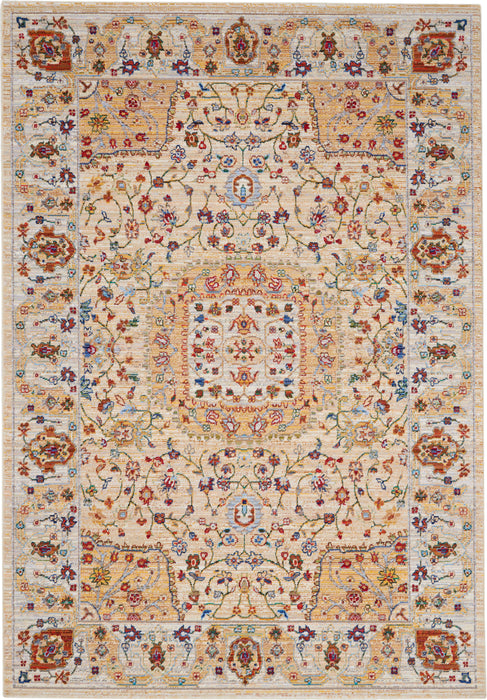 Nourison Majestic 6'x8' Light Orange Multicolor Persian Area Rug