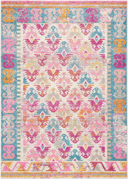 Nourison Passion PSN12 Pink Multicolor 4'x6' Moroccan Area Rug