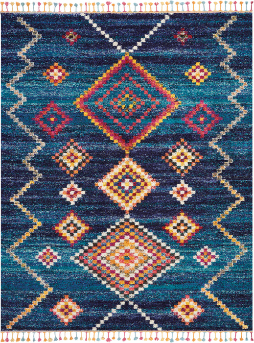 Nourison Nomad NMD05 Dark Blue Multicolor 8'x11' Oversized Rug