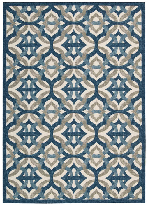 Waverly Sun N Shade SND30 Blue 5'x8' Area Rug