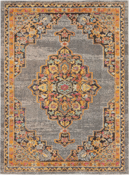 Nourison Passionate PST01 Grey Multicolor 5'x7' Persian Area Rug