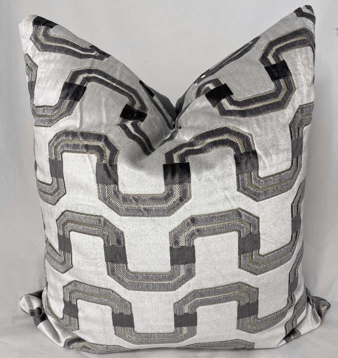 The Bradshaw Collection Gray Modern 24” Pillow Case