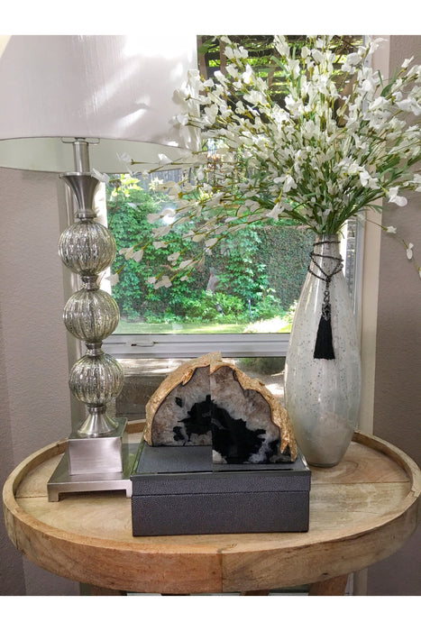 Black Agate Bookends