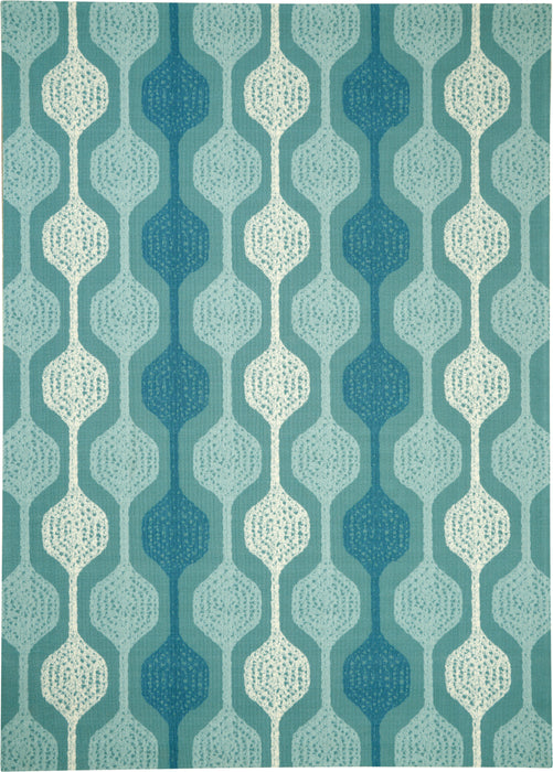 Waverly Sun N Shade SND70 Blue 8'x11' Oversized Indoor-outdoor Rug