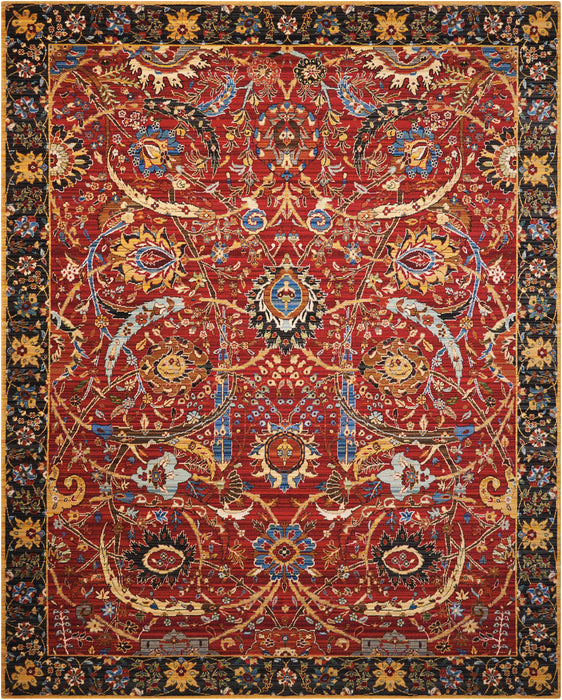 Nourison Rhapsody RH015 Red 9'x12' Rug