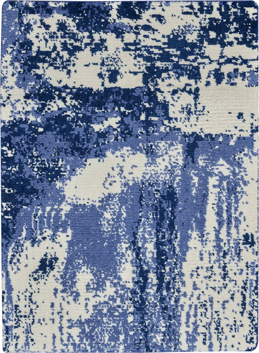 Nourison Twilight 2'x3' Blue and White Abstract Area Rug