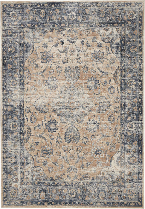 Malta by kathy ireland Home MAI13 Blue/Ivory 4'x6' Area Rug
