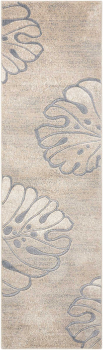 Nourison Maxell MAE04 Beige 8' Runner Hallway Rug