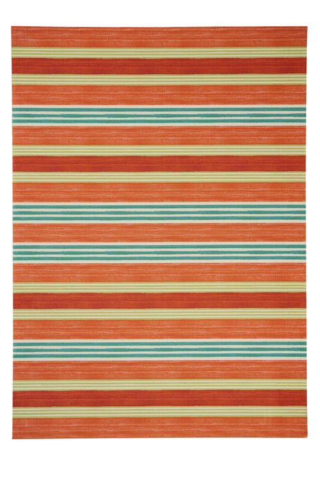 Waverly Sun N Shade SND71 Red 8'x11' Oversized Indoor-outdoor Rug