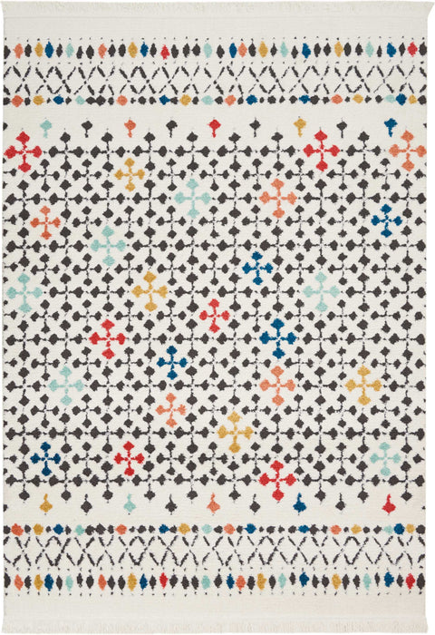 Nourison Kamala DS504 White Multicolor 5'x7' Area Rug
