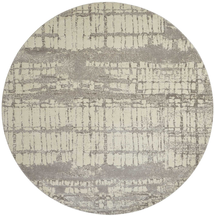 Nourison Twilight TWI10 Grey 8' Round Large Rug